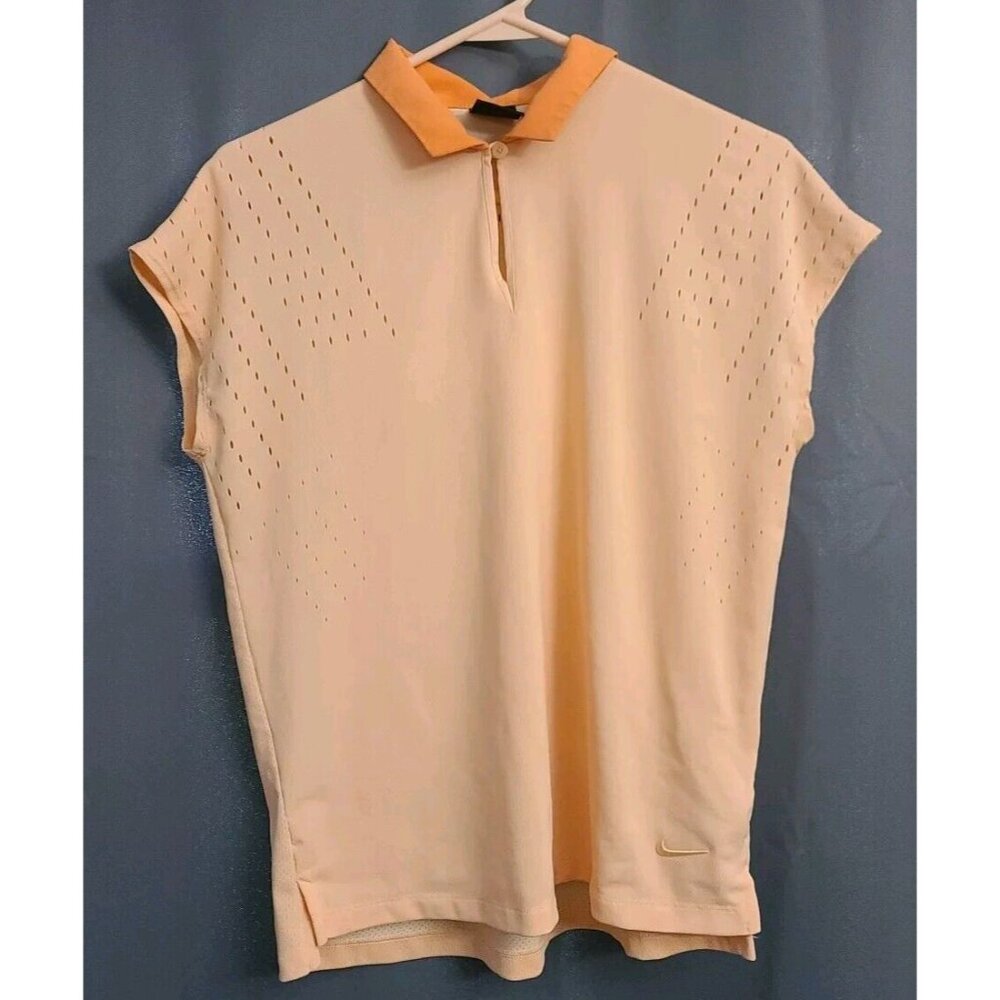 Women's Nike Dri-Fit Ace Polo Shirt Peach Sunset Haze Size Small